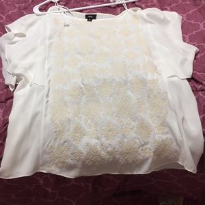 Mossimo white cold shoulder blouse